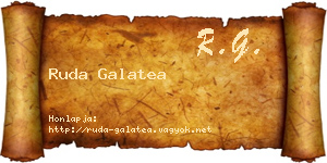 Ruda Galatea névjegykártya